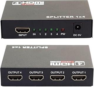 Divisor Hdmi Splitter Duplicador de Imagens 4x1 1080p, A mesma imagem para até 4 Telas.