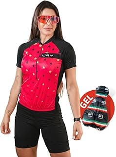 Kit de Ciclismo Feminino Camisa e Bermuda Com Forro em Gel