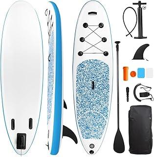 Stand Up Paddle, Prancha Stand Up Paddle Inflavel, Kit Prancha de Remo Inflável, com Acessórios, Bomba Manual, Trela, Nadadeiras, Prancha de Surf