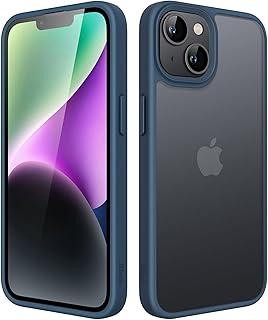 JETech Capa Fosca para iPhone 14 6,1 Polegadas, Case Proteção Contra Quedas de Grau Militar à Prova de Choque, Traseira Translúcida Fosca para Telefone, Anti-Impressão Digital (Azul-Tempestade)