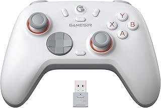 GameSir Nova Lite 2 Controle Sem Fio para PC com Hall Effect nos Analógicos e Gatilhos, 1000Hz 2.4G/Wired, Botões Programáveis – Compatível com PC, Switch, Steam, Android (Branco)