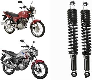 Par Amortecedor Traseiro Moto Honda CG Titan Fan 150 2004 2005 2006 2007 2008 a 2015 Modelo Cromado