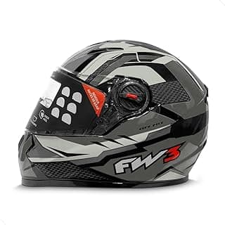 Capacete Fechado Fw3 Gtx Fox Masculino Feminino + Narigueira - GRAFITE - 58 com 5.5% de desconto por R$ 499,90 na amazon