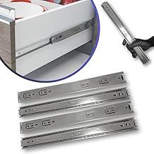 4 Corrediça Telescópica 40cm – 400mm 2 PAR Gaveta Moveis Armário Trilho Zincada Reforçada Corredica Gavetas Armario 40cm 2 Pares