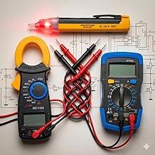 Kit Multímetro Digital Alicate Amperímetro e Caneta Detectora de Tensão 90-1000V com Alerta Sonoro e Visual Equipamento de Medição Elétrica com Segurança e Alta Performance