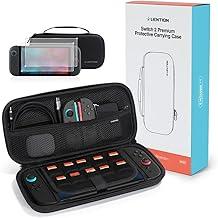 LENTION Capa para Switch 2 com Caixa de Proteção, Resistente à Água, Capa Rígida, Acomoda 10 Cartões de Jogo, Leve com Alça, Bolsa de Malha para Acessórios (Exclusivo para Switch 2, (Preto)