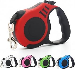 Guia Retrátil para Cachorro 5 Metros Resistente com Trava de Segurança – Suporta até 30kg – Passeio Confortável para Cães de Pequeno e Médio Porte – Design Leve e Ergonômico (Vermelha)