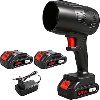 Trailabo Soprador de Folhas Portátil sem Fio, 35.000 RPM, Bateria de 4.000 mAh, Voltagem Dupla 110 V/220 V, Ideal para Jardins, Carros e Limpeza Doméstica