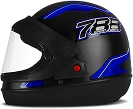 CAPACETE FECHADO PRO TORK NEW SPORT MOTO PRETO - AZUL TAM. 62