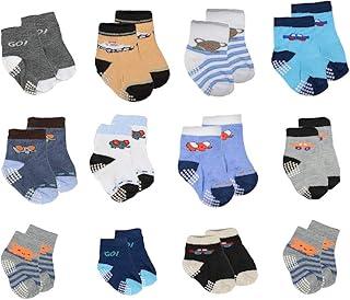Meias Bebês Kit 12 Pares Masculino Recém Nascido