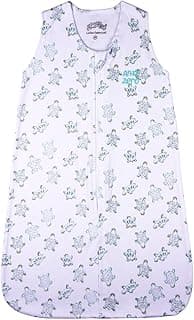 Saco de Dormir Bebê Pijama Menino Suedine Estampado Tartarugas 100% Algodão (Branco, G)