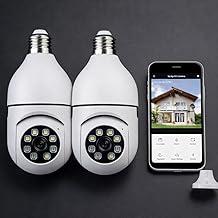 Kit 2 Câmeras Segurança IP Lâmpada WiFi Full HD 1080p com Visão Noturna Infravermelho 1080P Bivolt, Detecção de Movimento, Áudio Bidirecional, Prova D'água Giratória (2)