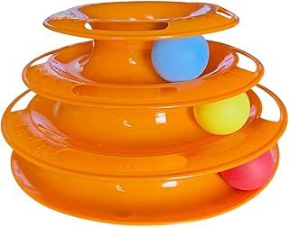 Brinquedo Interativo para Gatos, Torre de Bolinhas, 3 Níveis