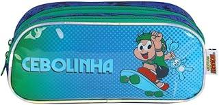 Estojo Escolar Duplo 2 Ziper Turma Da Monica Cebolinha - Luxcel