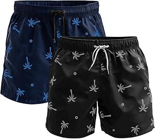 Kit Com 2 Bermuda Praia Masculina Tecido Leve Secagem Rápida