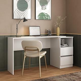 Escrivaninha 150,5cm com Nicho e 2 Gavetas Flex Multimóveis Mp6035 Branco