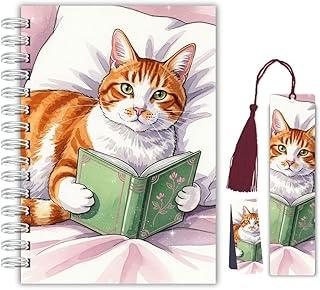 Diário de Leitura Gato Vibes Tarde de Leitura A5 Capa Dura – 240 Páginas | Acompanha Marcadores com Tassel e Magnético