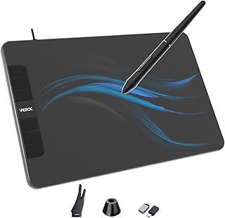 VEIKK Tablet de desenho VK640, tablet OSU de 6 x 4 polegadas com caneta sem bateria, tablet gráfico digital para Android, Windows, Mac, Chrome Linux, suporta função de inclinação, 6 teclas de atalho