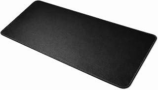 Mouse Pad 80x40 Couro Sintético Premium com Costura Reforçada – Desk Pad Executivo Antiderrapante para Escritório e Home Office (Preto)