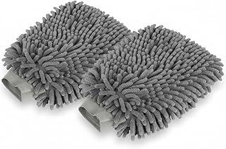 Kit 2 Luvas de Microfibra Limpeza Multiuso Macia Para Poeira Lavagem de Carros Limpa Vidros Móveis e Janelas Lava Rodas Alta Concentração de Espuma - Grande