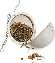 Filtro Infusor de Chá Inox em Aço Inoxidável – Ideal para Folhas e Ervas Naturais, Reutilizável, Resistente e Prático