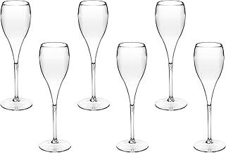 Taça Acrílico De Espumante 120ml Kit 6un Brut Alto Padrão (TRANSPARENTE)