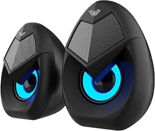 Caixa de Som Gamer USB AULA N-69 com Graves Reforçados e Iluminação RGB Dinâmica para PC e Notebook