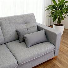 Capa De Almofada 2 Unidades Retangular Baguete Suede Toque Aveludado 30x50 cm (Cinza)