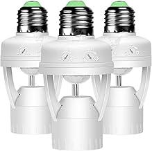 Fotocélula Soquete Sensor de Movimento para Lâmpada Soquete E27 Controle Automático de Iluminação Economia de Energia Ideal para Áreas Externas Garagem Corredores (3PCS)