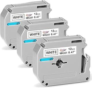 Kit Com 3x Fitas Para Rotulador Brother PT-65 PT-70 PT-80 PT-85 PT-70Bm (12MM)