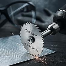 Kit Premium Mini Disco De Corte Serra Circular 6 Peças Com Haste, Para Micro Retífica, Madeira, Alumínio E Plástico, Compatível Universal, Marca VARENZIA