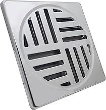 Ralo Grelha Anti-inseto Automático Quadrado 10x10cm Lavatório Banheiro Cromado Abs
