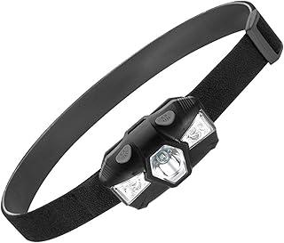 Lanterna de Cabeça LED 300 Lumens, Luz Branca e Vermelha, Modo SOS, Ajustável, Bateria AA