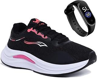 Kit Tênis Feminino Academia Esportivo Caminhada Confortavel Dia Dia + Relógio