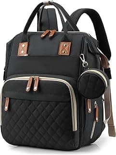 Mochila Bolsa Maternidade com 3 Bolsos Térmicos à Prova D'água Alças Acolchoadas é Ideal para Mamães e Bebês