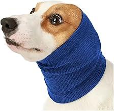 Protetor Ouvido Orelha Auricular Cachorro Cães Caes Pet Barulho Fogos Ruído Calmante Ansiedade Aquecedor Canino (Azul, Médio)