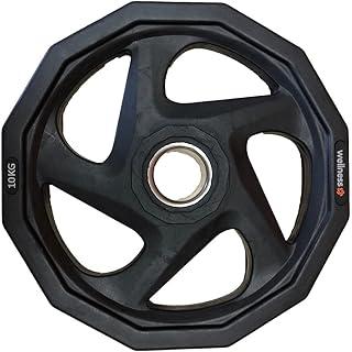 Anilha Olímpica Rubber com 5 furos de 10kg Wellness - WK012