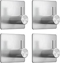 Kit Ganchos Aço Adesivos Para Porta De Toalha De Parede Prateado (4)