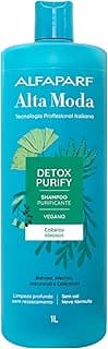 Alfaparf Alta Moda Detox Purify Shampoo - Cabelos soltos e leves da raiz às pontas - Limpeza poderosa e prolongada - Cabelos oleosos 1L