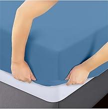 Lençol Avulso Casal c/Elástico Percal Flex 400 Fios Ultra Macio e Resistente Azul