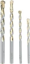 MTX Jogo de Brocas para Concreto Golden Line, 4 Peças (5-6-8-10mm), Liga Dura VK8, Perfuração com Impacto - Para Concreto e Tijolo