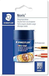 Apontador Duplo com Depósito, Staedtler, Noris, 512 002BKD03, Azul, Dois Furos 8.2mm 10.2mm