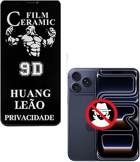 Película Cerâmica Privacidade Brilhante IPhone X 11 12 13 14 15 16e PRO MAX Proteção Total, Anti-Risco e Anti-Espião (12/12 PRO)