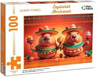 Pais & Filhos - Quebra-Cabeça, 100 Peças, Capivaras Mexicanas