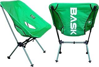 Cadeira BASK Premium Portátil Extra Grande em Alumínio e Oxford – Confortável, Leve e Resistente, Ideal para Camping, Pesca, Praia e Lazer, Dobrável, Compacta e Durável suporta até 150kg (Verde Neon)