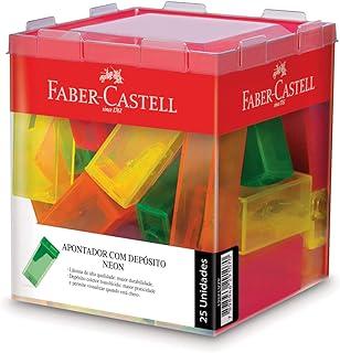 Apontador com Deposito 4 Cores Sortidas 25 Unidades, Faber-Castell, Multicor, 125FLVZF