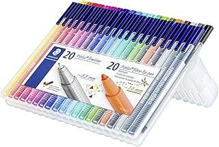 STAEDTLER Conjunto triplus Mix & Match 40 Cores STAEDTLER Box - 34 SB40 - Kit com 20 Fineliners e 20 Canetas Hidrográficas em Cores Sortidas, Para Escrever, Desenhar e Criar com Liberdade
