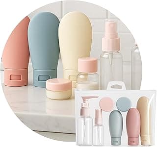Kit Organizador de Viagem, 12 Peças, Frascos para Shampoo, Condicionador, Cremes e Cosméticos, com Necessaire Transparente e Acessórios com 10% de desconto por R$ 22,41 na amazon