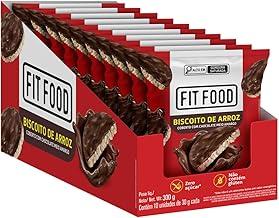 Fit Food Display Biscoito de Arroz com Cobertura Chocolate Meio Amargo - 10 Unidades de 30g
