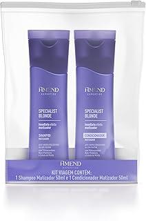 Kit Mini Viagem Amend Specialist Blonde Shampoo 50ml + Condicionador 50ml – Cabelos Loiros